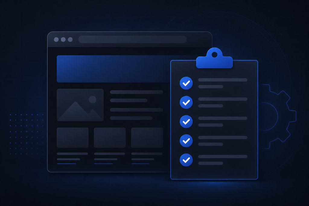 Technical SEO checklist small business owner table